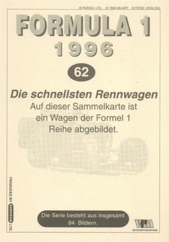 1996 Eurogum Formula 1 #62 Die Schnellsten Rennwagen Back