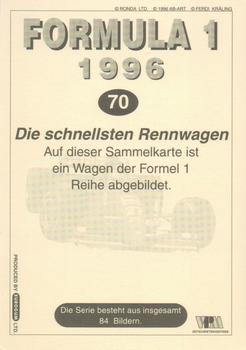 1996 Eurogum Formula 1 #70 Die Schnellsten Rennwagen Back