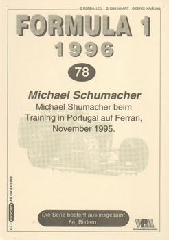 1996 Eurogum Formula 1 #78 Michael Schumacher Back