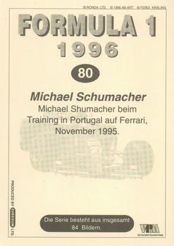 1996 Eurogum Formula 1 #80 Michael Schumacher Back
