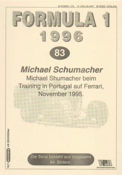 1996 Eurogum Formula 1 #83 Michael Schumacher Back