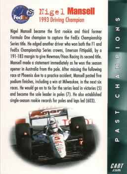 2001 Select Series - Past Champions #NNO Nigel Mansell Back