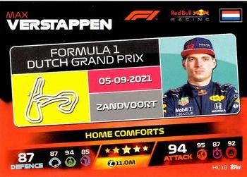 2021 Topps Turbo Attax Formula 1 - Home Comforts #HC10 Max Verstappen Front