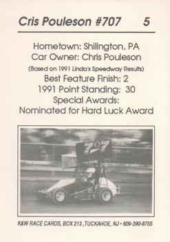1992 K & W Lynda's Speedway Micro-Sprint #5 Chris Pouleson Back