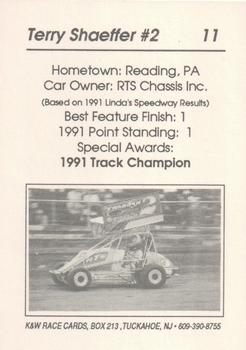 1992 K & W Lynda's Speedway Micro-Sprint #11 Terry Shaeffer Back