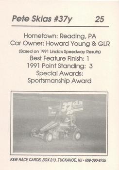 1992 K & W Lynda's Speedway Micro-Sprint #25 Pete Skias Back