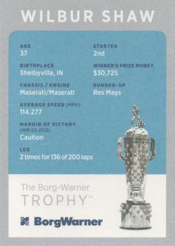 2018 BorgWarner Trophy Cards #NNO Wilbur Shaw Back