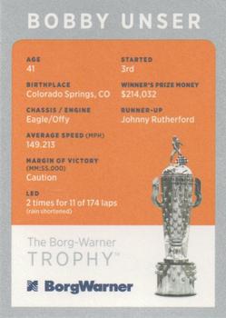 2018 BorgWarner Trophy Cards #NNO Bobby Unser Back