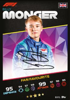 2021 Topps Turbo Attax Formula 1 - Billy Monger Fan Favourite #BM1 Billy Monger Front
