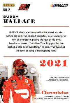 2021 Panini Chronicles - Blue #2 Bubba Wallace Back