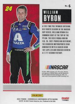 2021 Panini Chronicles - Contenders Optic #6 William Byron Back