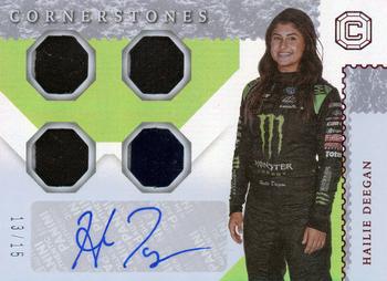 2021 Panini Chronicles - Cornerstones Materials Signatures Red #CMS-HD Hailie Deegan Front