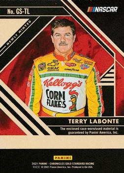 2021 Panini Chronicles - Gold Standard Newly Minted Holo Gold #GS-TL Terry Labonte Back