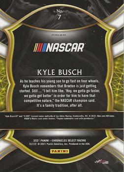 2021 Panini Chronicles - Select Green #7 Kyle Busch Back