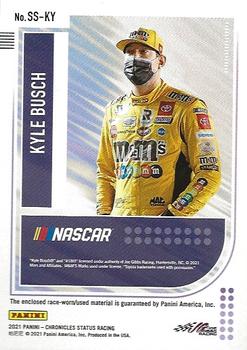 2021 Panini Chronicles - Status Swatches Holo Silver #SS-KY Kyle Busch Back