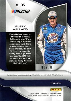 2021 Panini Chronicles - Spectra Gold #35 Rusty Wallace Back