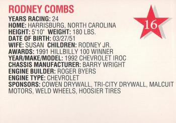 1992 Stars Arizona Sport Shirts #16 Rodney Combs Back