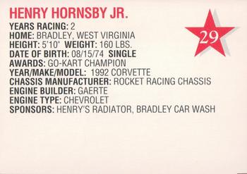 1992 Stars Arizona Sport Shirts #29 Henry Hornsby Jr. Back