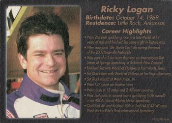 2005 Racing Champions Sprint Cars #18525PD-6HA Ricky Logan Back