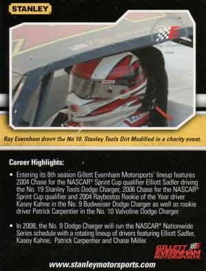 2008 Stanley Motorsports #NNO Ray Evernham Back