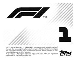 2021 Topps F1 Stickers #1 F1 Logo Back