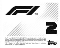 2021 Topps F1 Stickers #2 F1 Logo 2021 Back