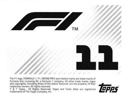2021 Topps F1 Stickers #11 Haas F1 Team Back