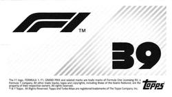 2021 Topps F1 Stickers #39 Max Verstappen Back