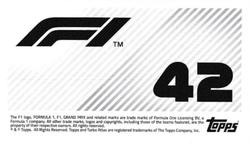 2021 Topps F1 Stickers #42 Max Verstappen Back