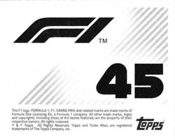 2021 Topps F1 Stickers #45 Sergio Perez Back