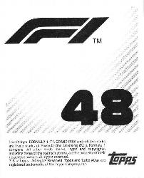 2021 Topps F1 Stickers #48 Sergio Perez Back