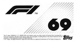 2021 Topps F1 Stickers #69 Daniel Ricciardo Back