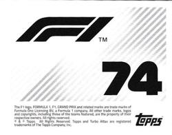 2021 Topps F1 Stickers #74 Lance Stroll Back