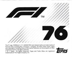 2021 Topps F1 Stickers #76 Lance Stroll Back