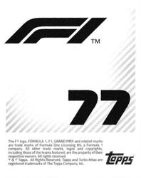 2021 Topps F1 Stickers #77 Lance Stroll Back
