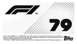 2021 Topps F1 Stickers #79 Lance Stroll Back