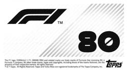 2021 Topps F1 Stickers #80 Lance Stroll Back