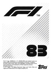 2021 Topps F1 Stickers #83 Sebastian Vettel Back