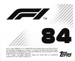 2021 Topps F1 Stickers #84 Sebastian Vettel Back