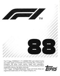 2021 Topps F1 Stickers #88 Sebastian Vettel Back