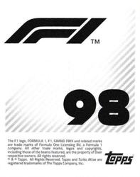 2021 Topps F1 Stickers #98 Esteban Ocon Back