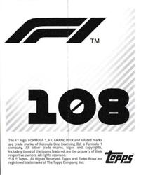 2021 Topps F1 Stickers #108 Fernando Alonso Back