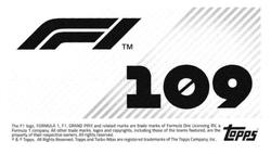 2021 Topps F1 Stickers #109 Fernando Alonso Back