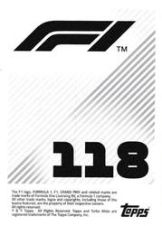 2021 Topps F1 Stickers #118 Yuki Tsunoda Back