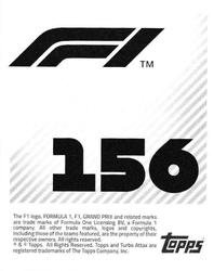 2021 Topps F1 Stickers #156 Yuki Tsunoda Back