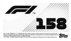 2021 Topps F1 Stickers #158 Yuki Tsunoda Back