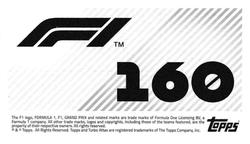 2021 Topps F1 Stickers #160 Yuki Tsunoda Back