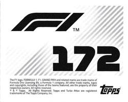 2021 Topps F1 Stickers #172 Antonio Giovinazzi Back