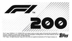 2021 Topps F1 Stickers #200 Nikita Mazepin Back
