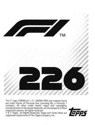 2021 Topps F1 Stickers #226 ART Grand Prix Back
